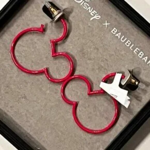 Disney Baublebar Earrings / Pierced Ears (new /‎ red/ Mickey Mouse / w/a) (Last) - Picture 10 of 11